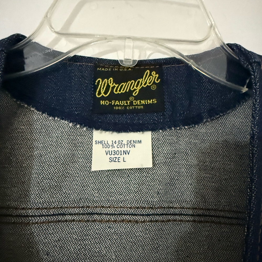 Wrangler 1970’s Deadstock Men's Denim Vest - Picture 2 of 5